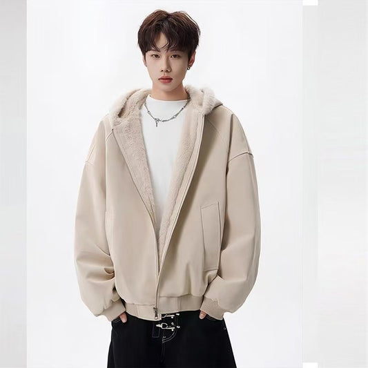 American-style mink collar cotton coat(N210)