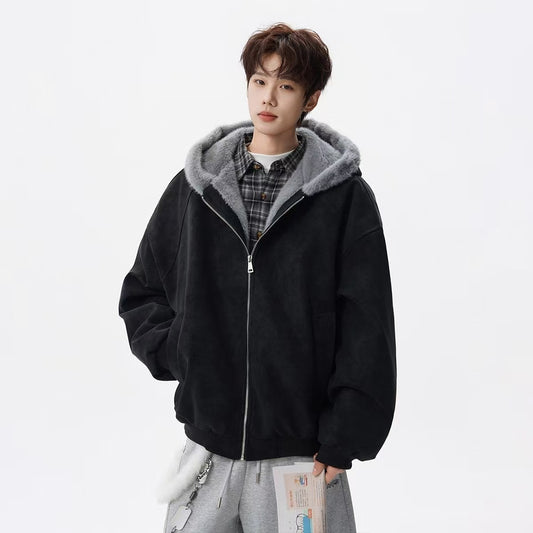 American-style mink collar cotton coat(N210)