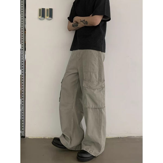 American-style cargo pants with large pockets(N3102)