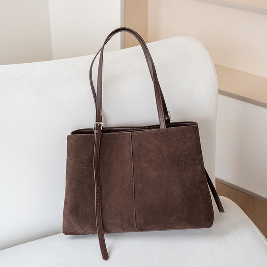 Multi layered women's handbag, new high-end shoulder bag, retro large capacity women's tote bag