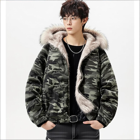 Thickened camouflage jacket