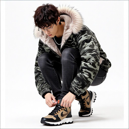 Thickened camouflage jacket