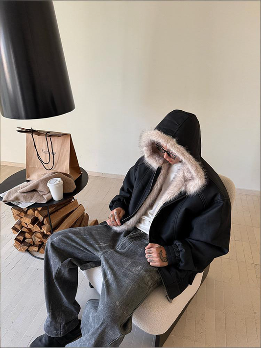 PU leather men's jacket